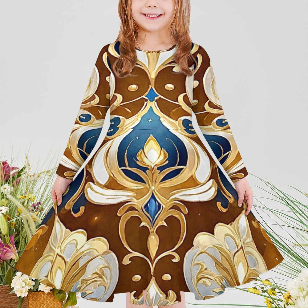 Girls' long sleeve dress
