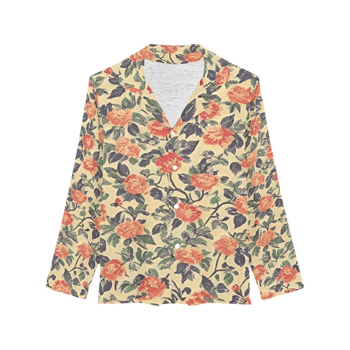 Women's Long Sleeve Pajama Shirt(Sets 02)