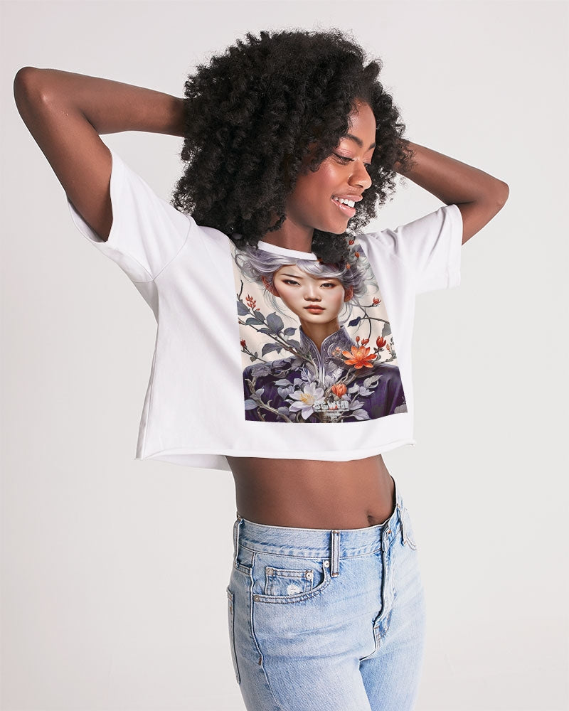 Woman's All-Over Print Lounge Cropped Tee