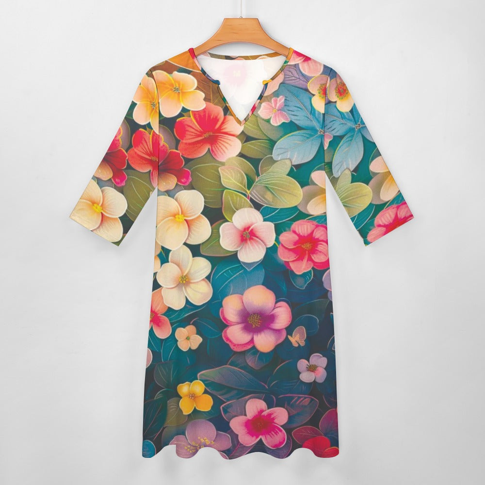 7-point sleeve dress