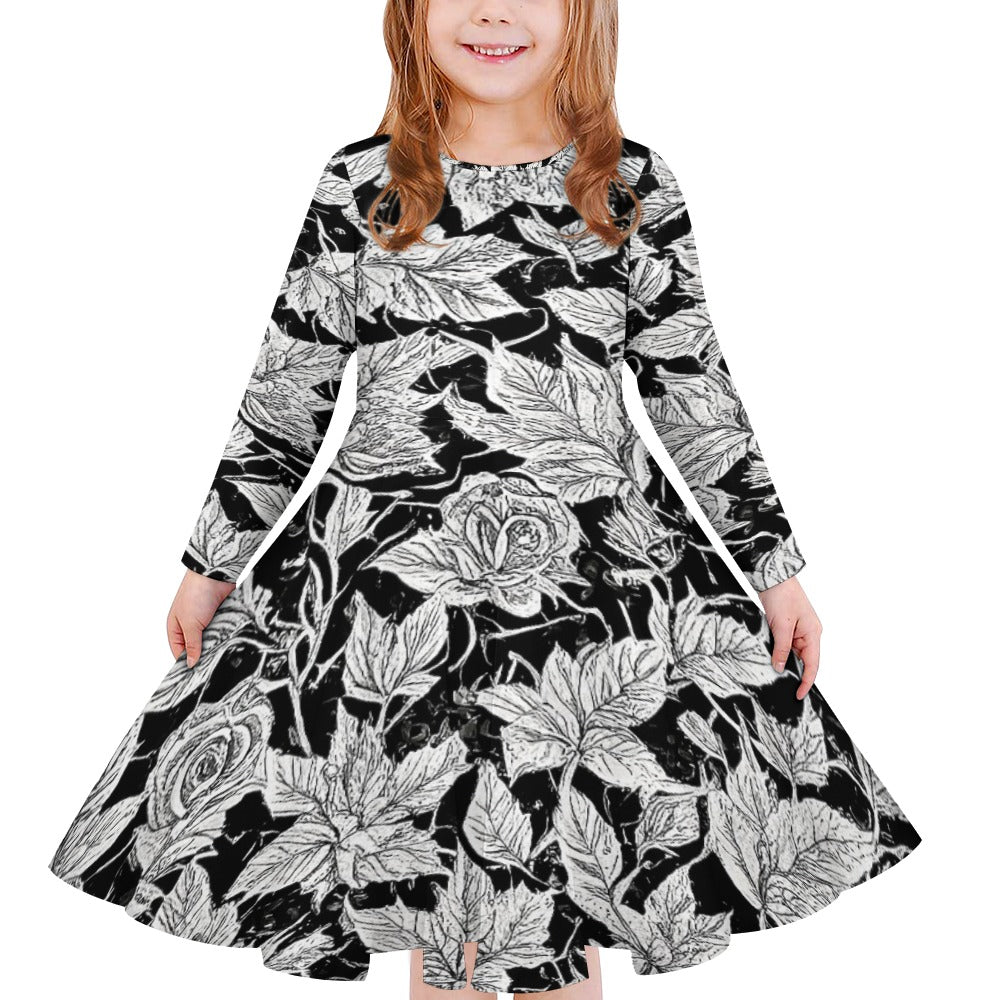 Girls' long sleeve dress