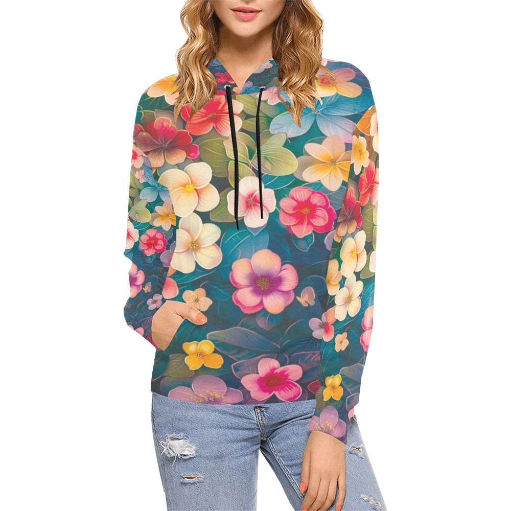 Women's All Over Print Hoodie (Model H13)