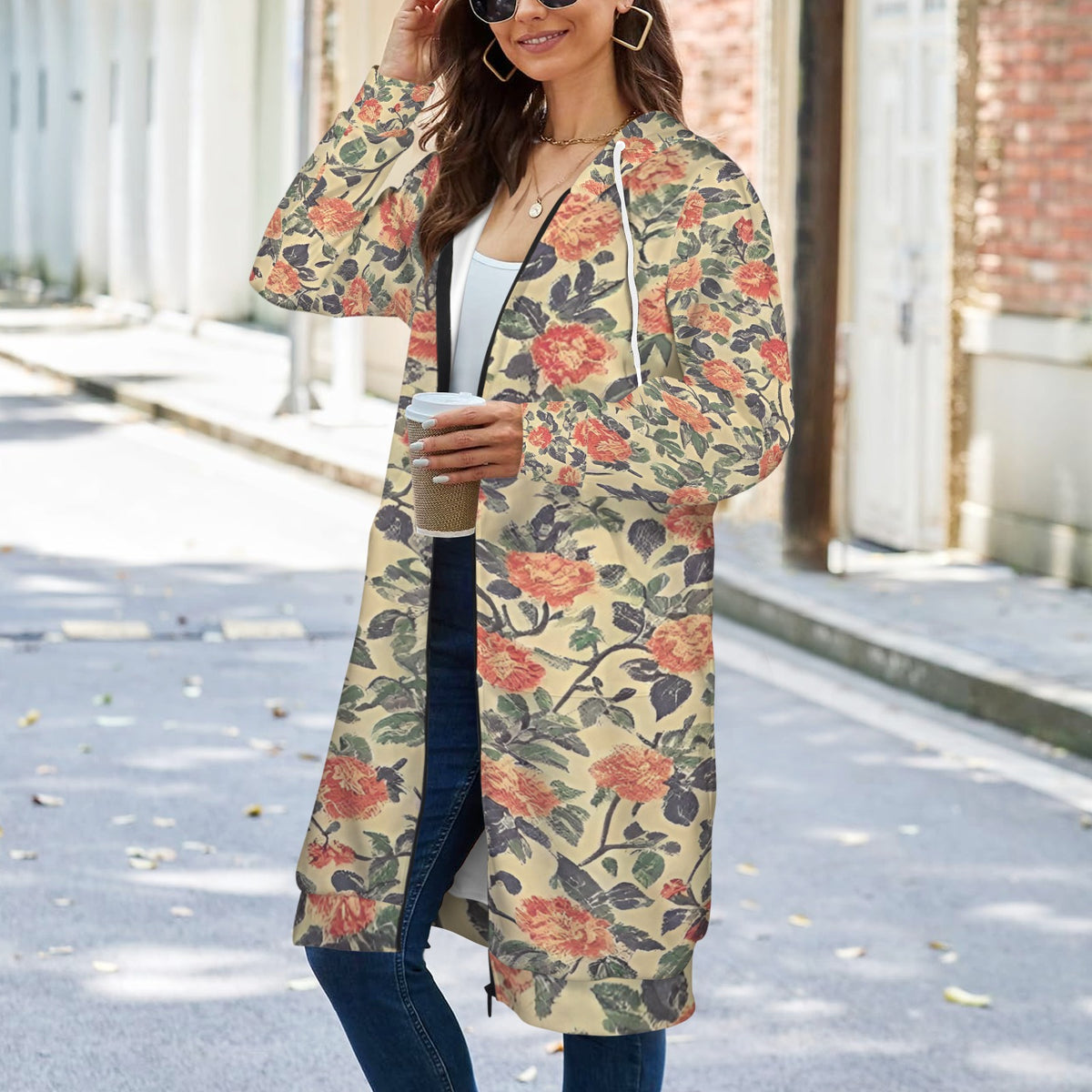 Women's Long Hooded Coat (H72)