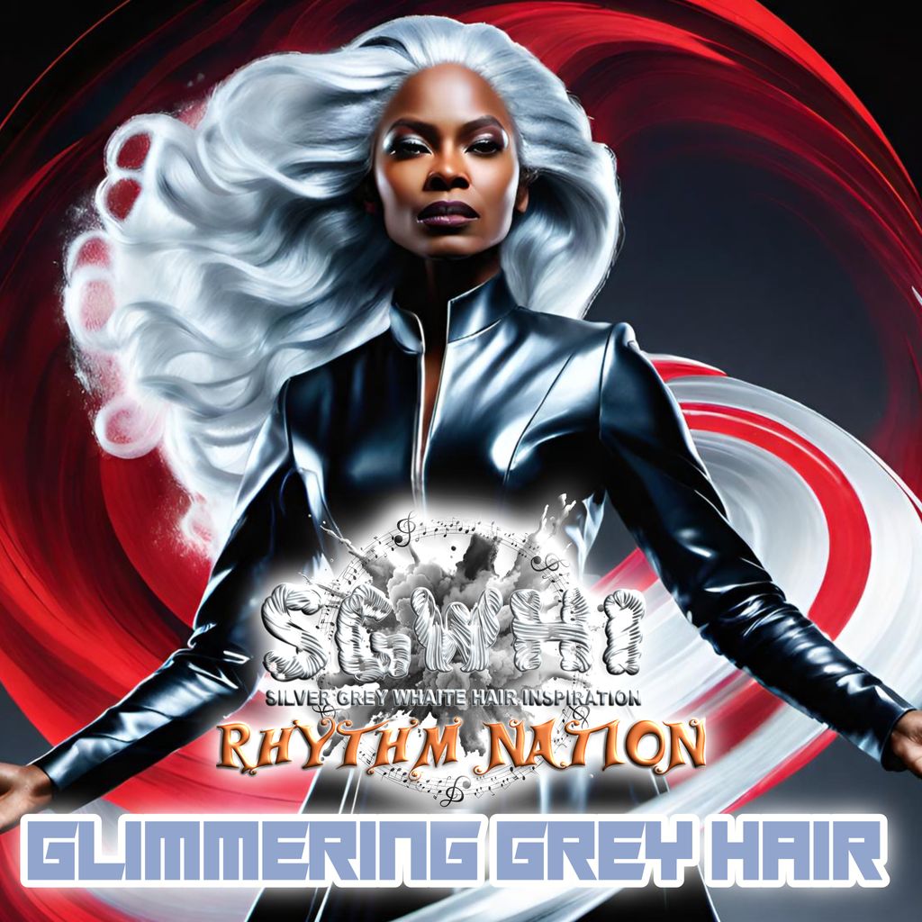 Glimmering Grey Hair Hip Hop
