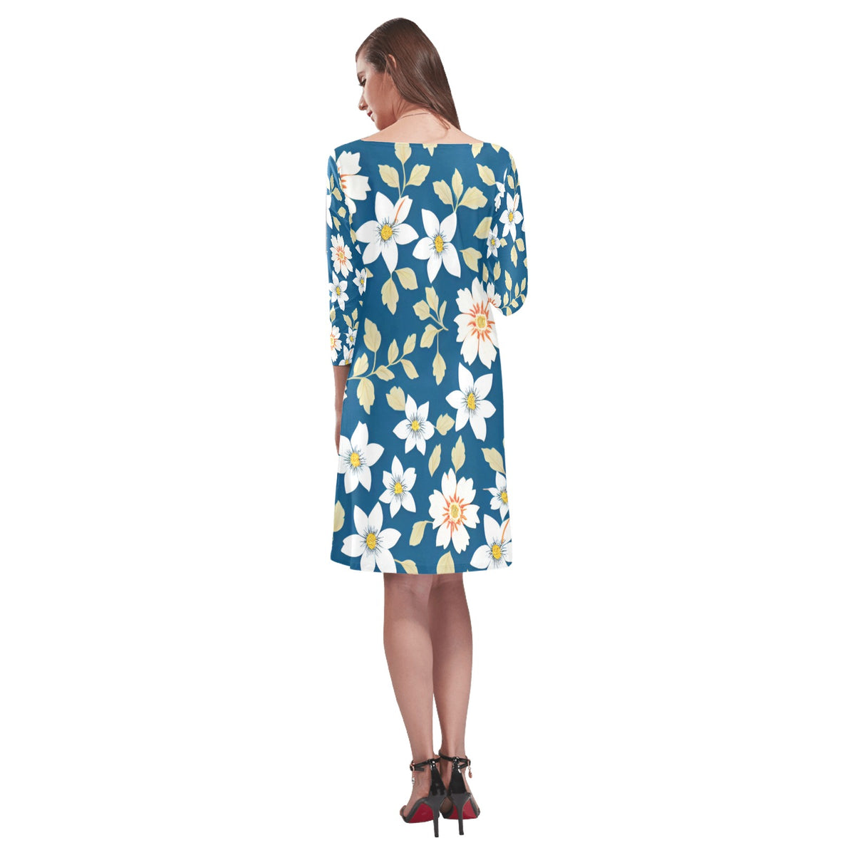 Women's Loose Round Neck Dress (Model D22)