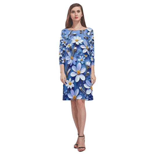 Women's Loose Round Neck Dress (Model D22)