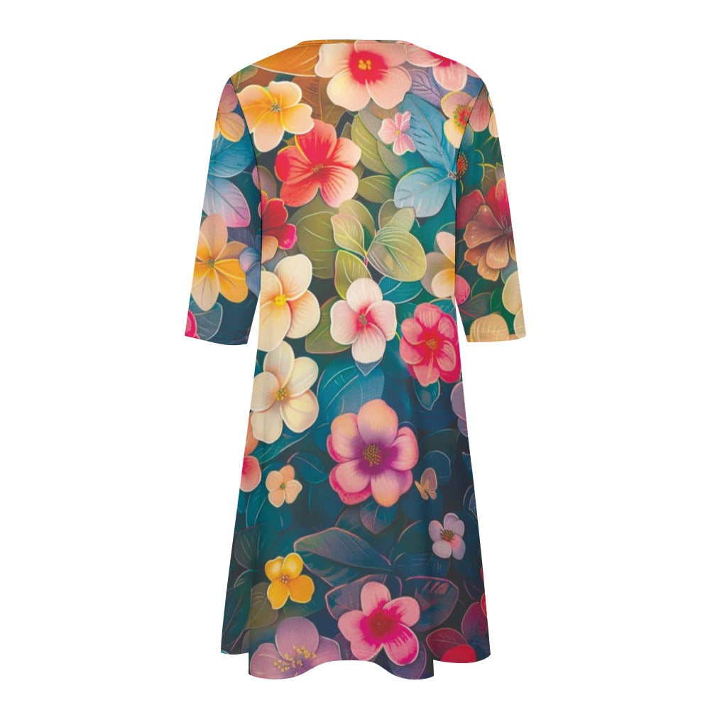 7-point sleeve dress