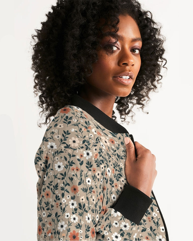 Busy and pretty Women's All-Over Print Bomber Jacket