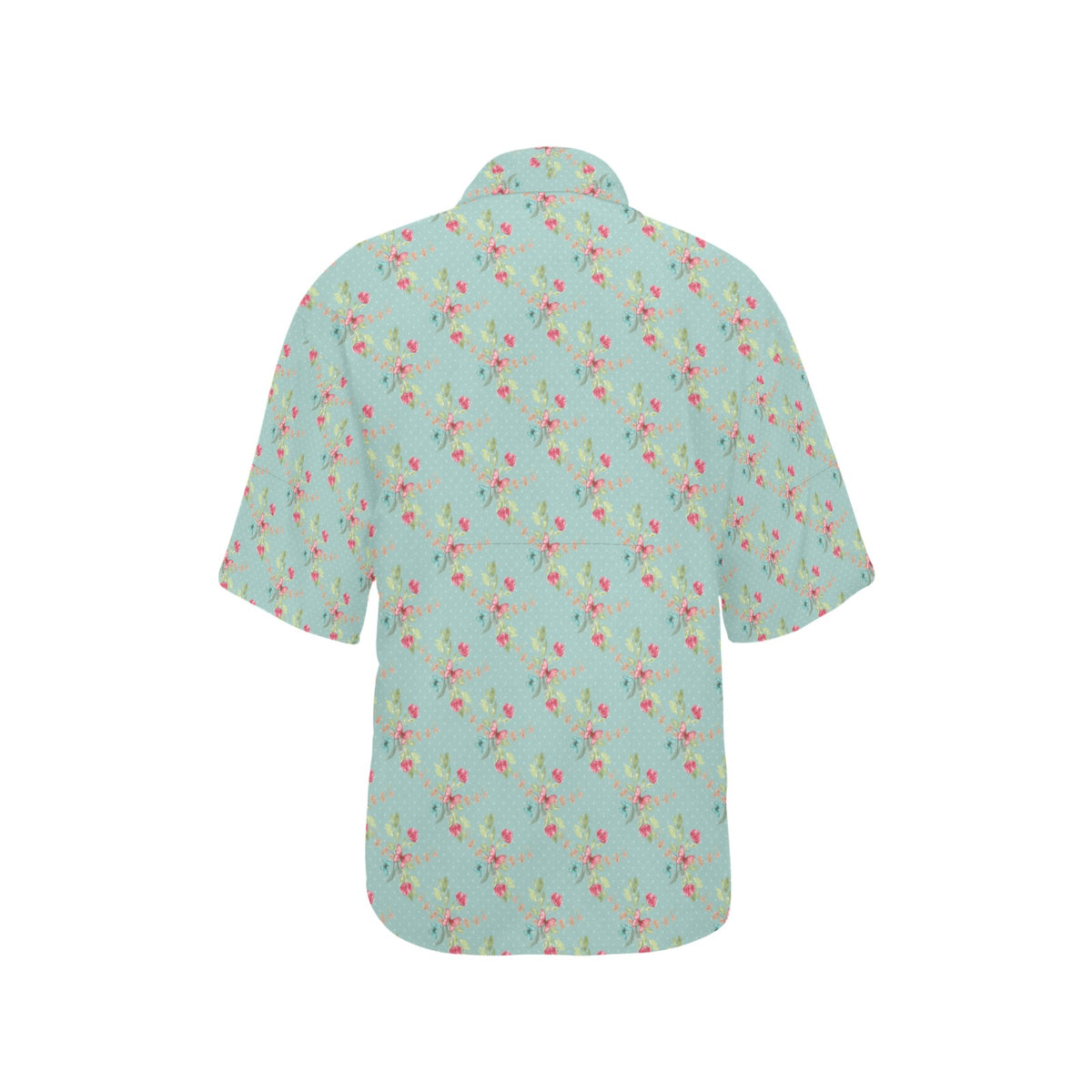 All Over Print Hawaiian light blue butterfly Shirt for Women (T58)