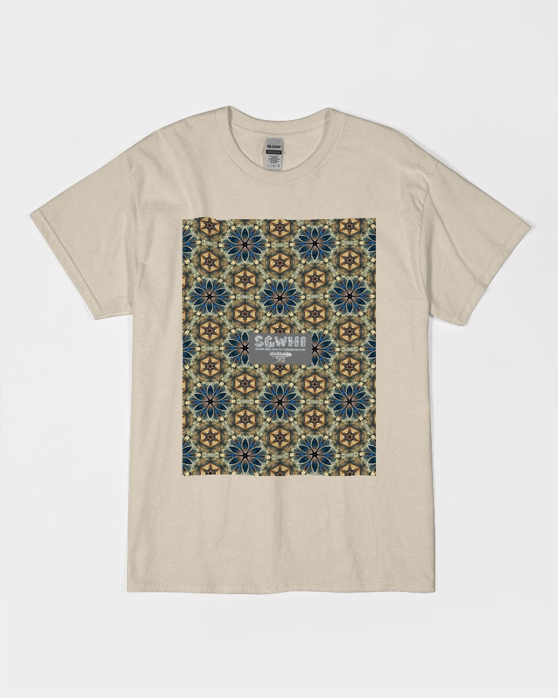 Green & Dark Blue almost star pattern. Unisex Ultra Cotton T-Shirt | Gildan