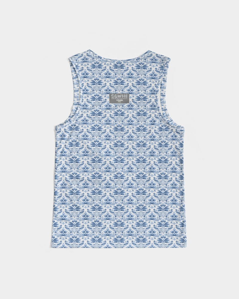 light blue Royal patten  Men's All-Over Print Sport Tank