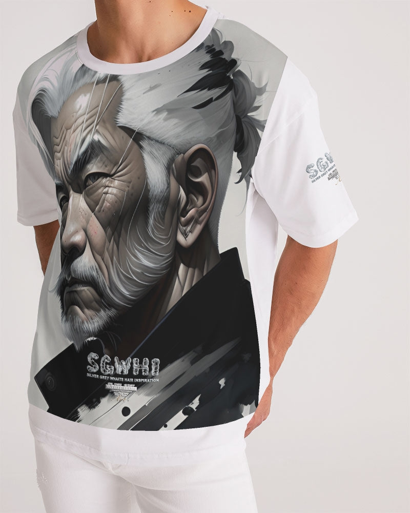 Handsome Asian brother pink painted portrait Men's All-Over Print Premium Heavyweight Tee