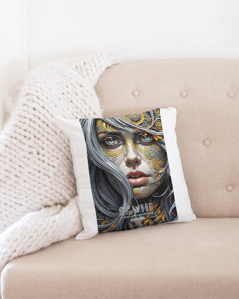 Sweet Silver Yellow Flower Grey Hair sister.[Part three] Throw Pillow Case 16"x16"