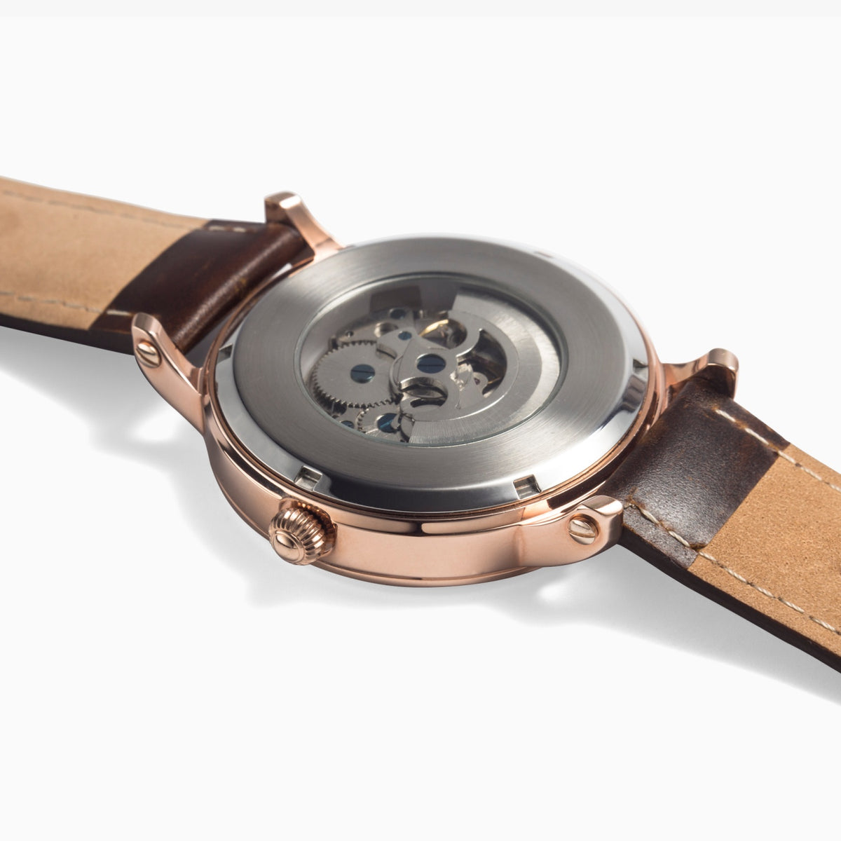 Silver grey white hair inspiration 46mm Unisex Automatic Watch (Rose Gold)
