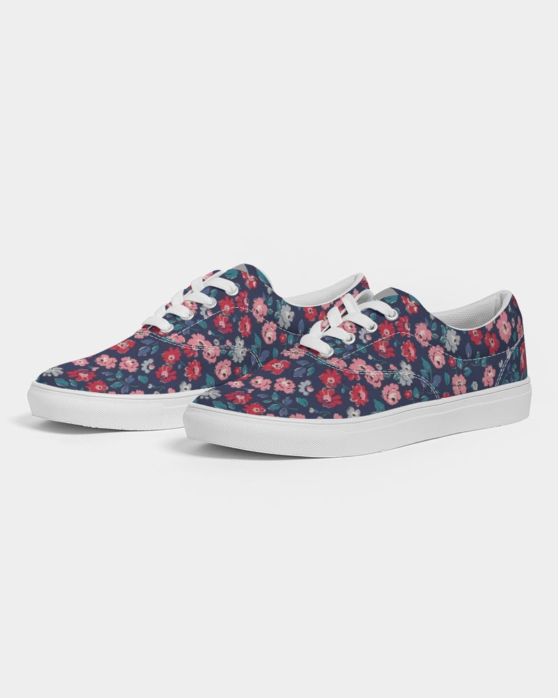 Midnight blue pretty glance.  Women's Lace Up Canvas Shoe