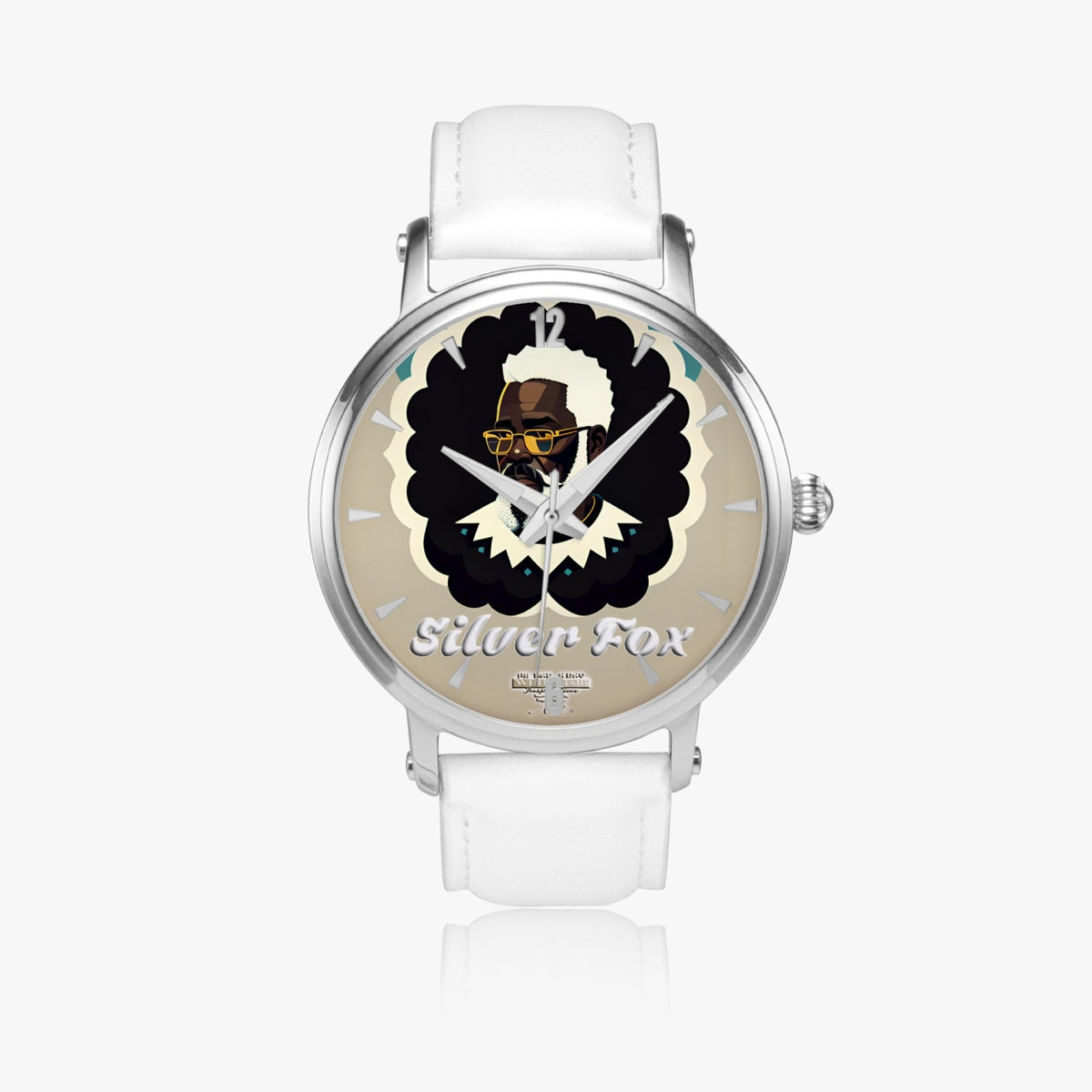 Black gentlemen Silverfox 46mm Unisex Automatic Watch (Silver)