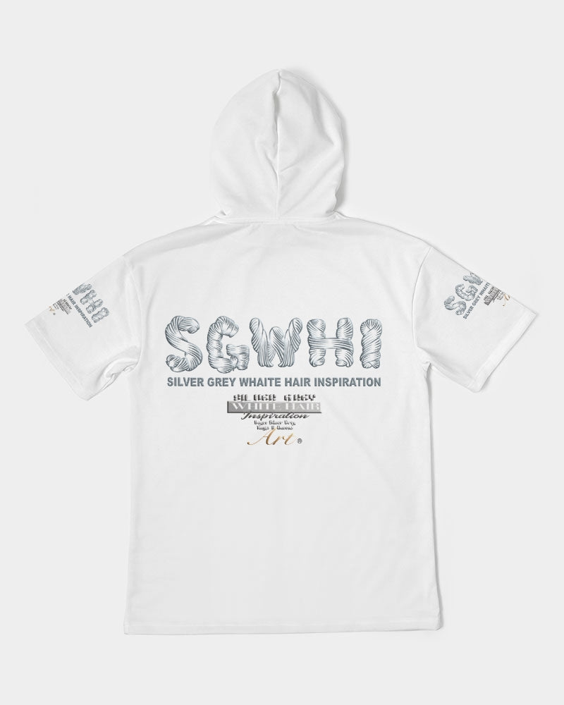 Black silver grey brother  Men's All-Over Print Premium Heavyweight Short Sleeve Hoodie