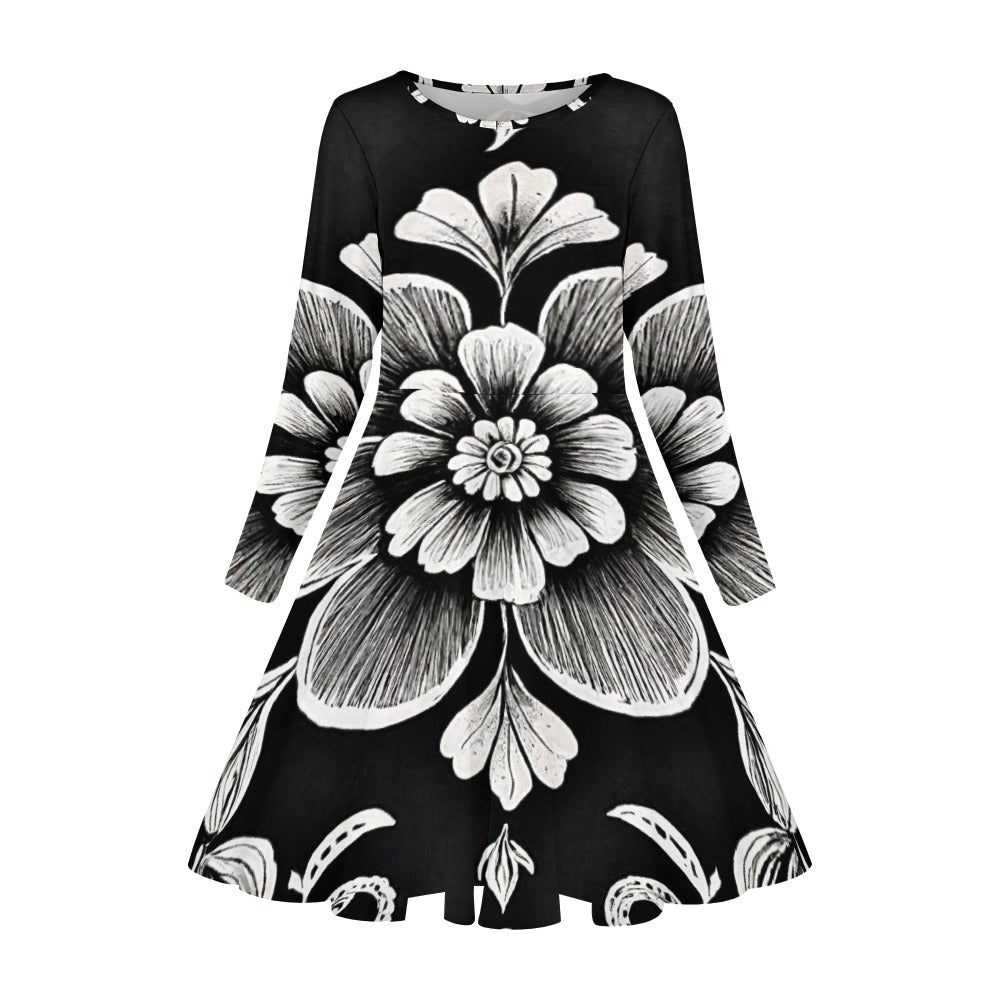 Girls' long sleeve dress