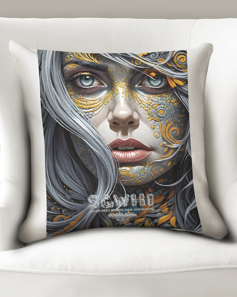 Sweet Silver Yellow Flower Grey Hair sister.[Part three] Throw Pillow Case 20"x20"