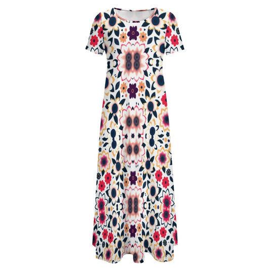 Round Neck Short Sleeve Dress (No Pockets)