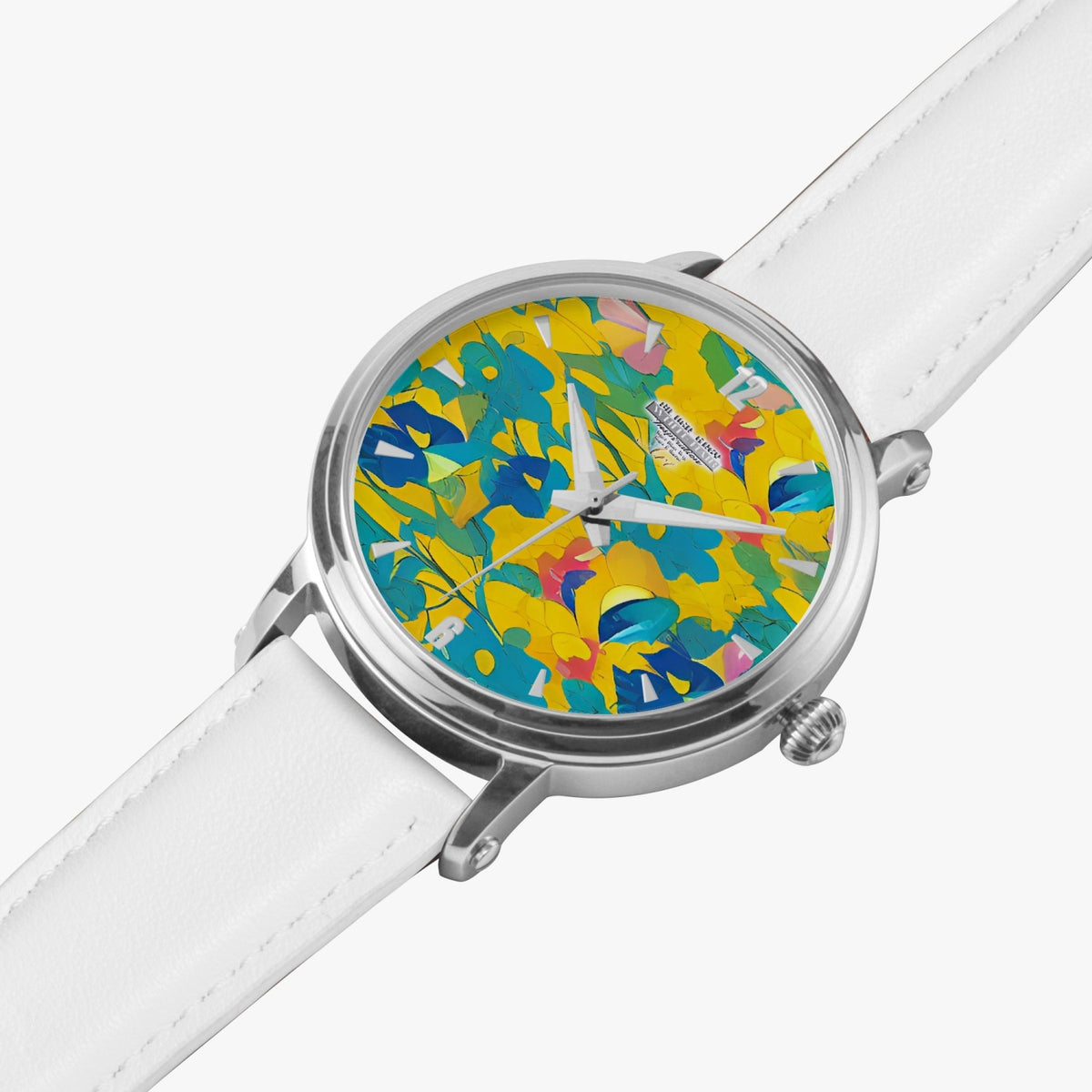 Silver grey white hair inspiration 46mm Unisex Automatic Watch (Silver)