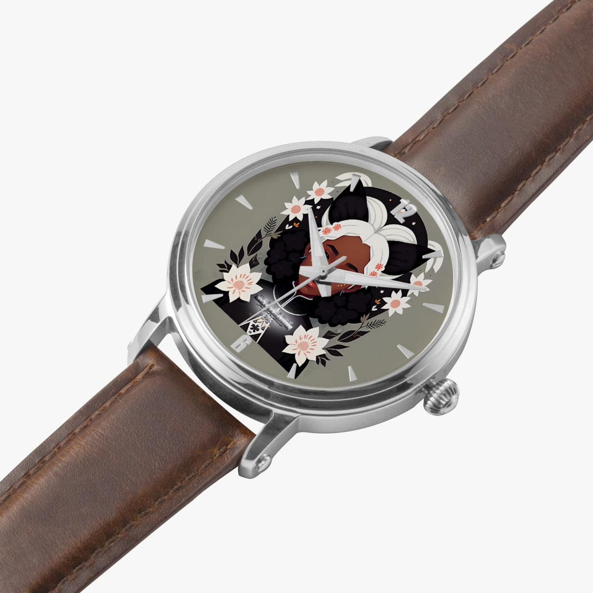 Nubian Silverfox 46mm Unisex Automatic Watch (Silver)