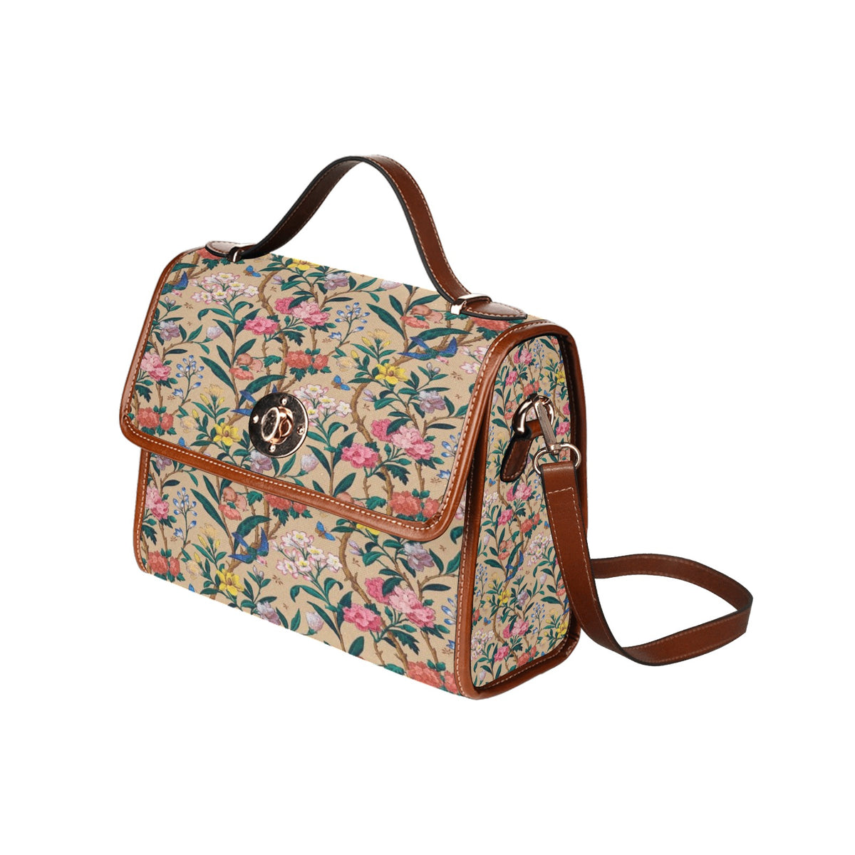 Waterproof Canvas Bag-Brown (All Over Print) (1641)