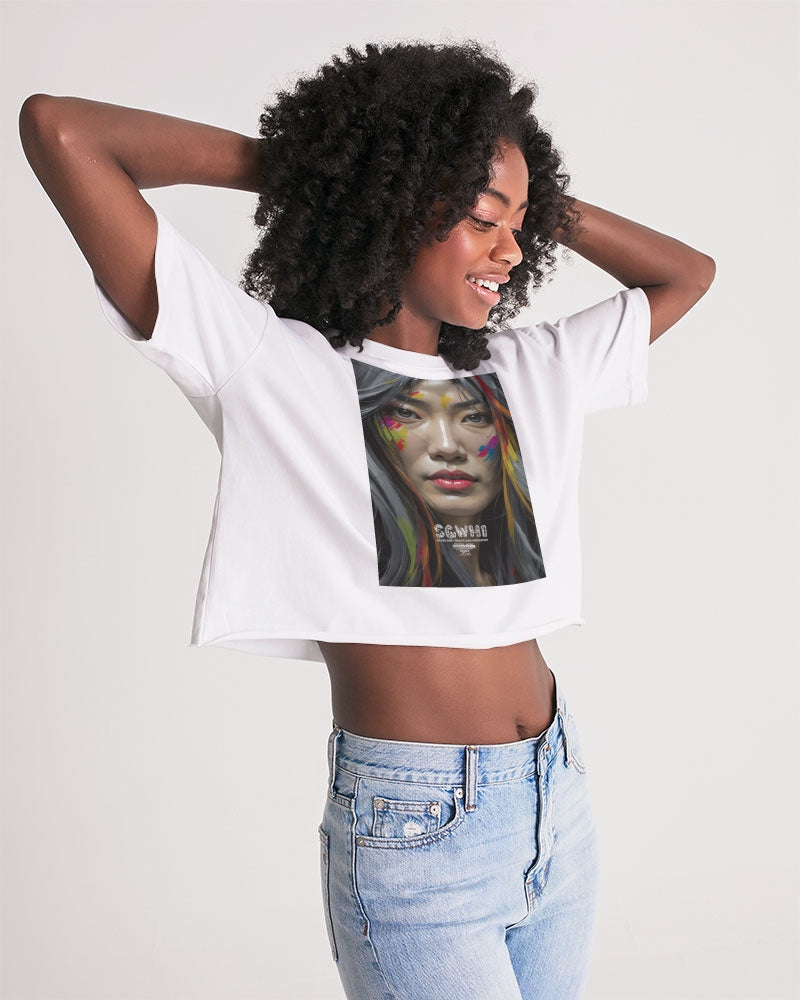 Asian Collection (Part 2 ) Women's All-Over Print Lounge Cropped Tee