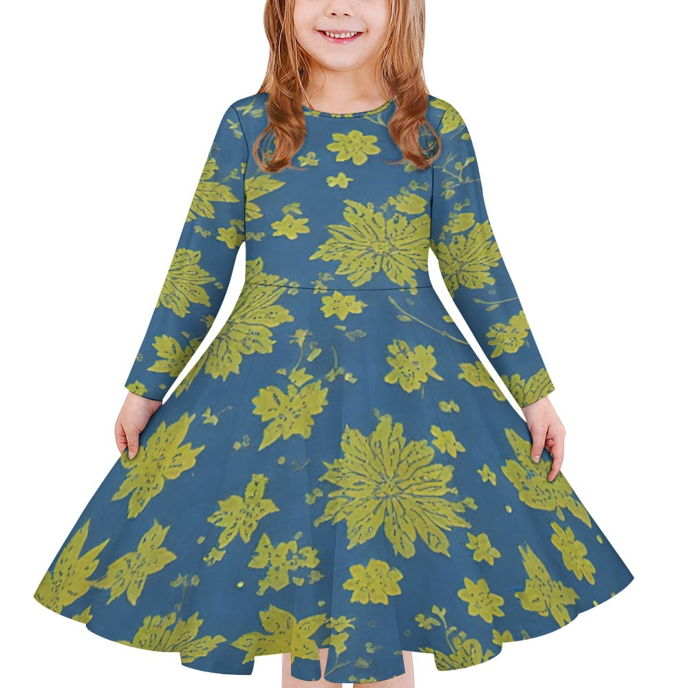 Girls' long sleeve dress