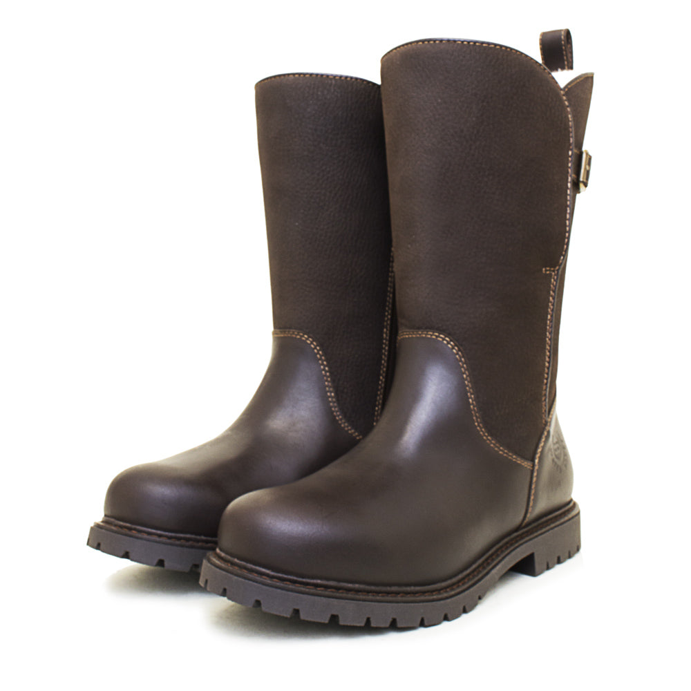Quebec Waterproof Zip-up Fur Lined Boots - Brown
