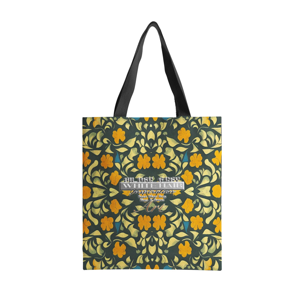 Silver grey white hair inspiration Duty and Strong Natural Canvas Tote Bags