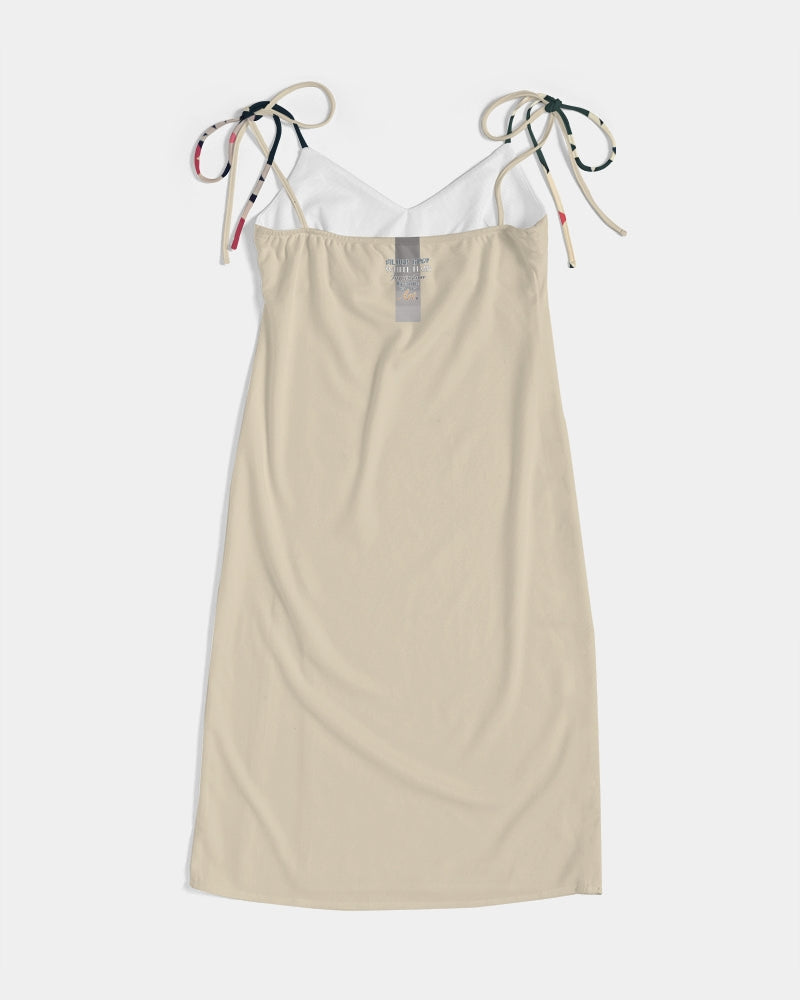 Asian silverfox Women's Tie Strap Split Dress
