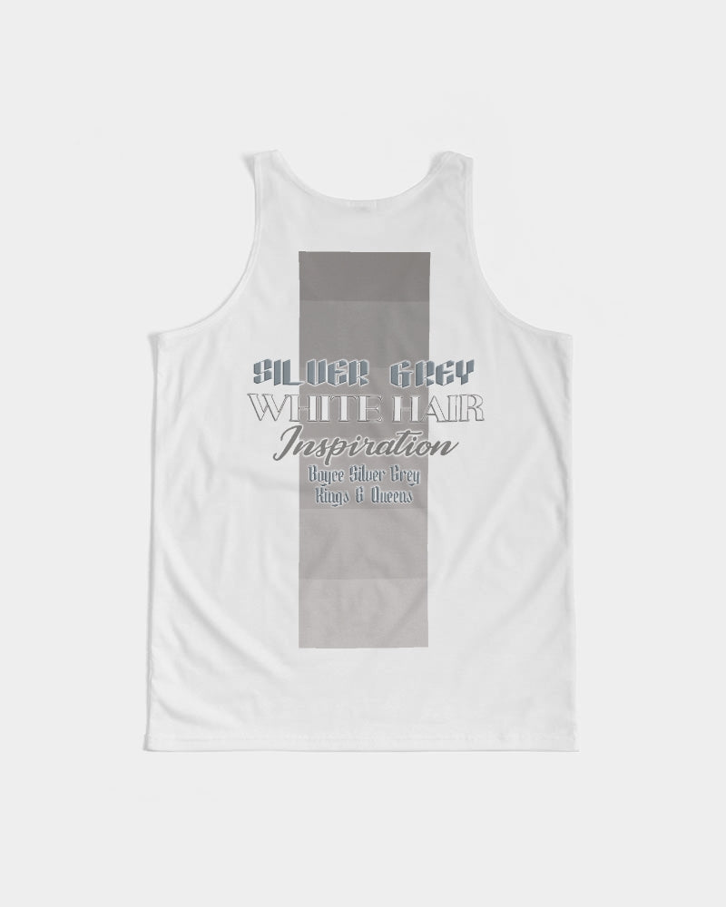 Silver Grey white hair and beard, my style my way Men's Tank
