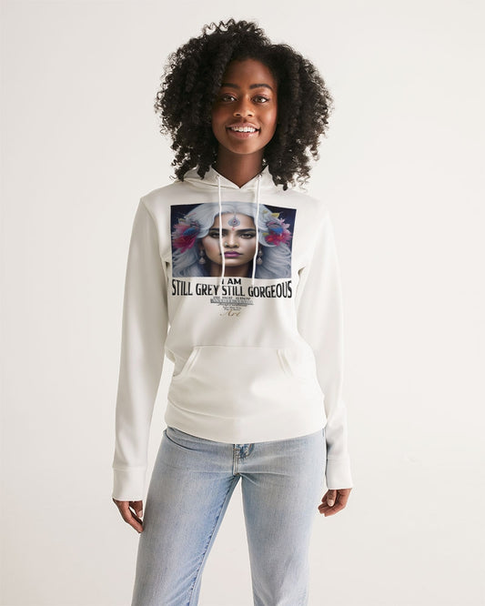 Promoting Indian women with silver grey hair Women's Hoodie