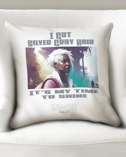Black sister time to shine Throw Pillow Case 20"x20"