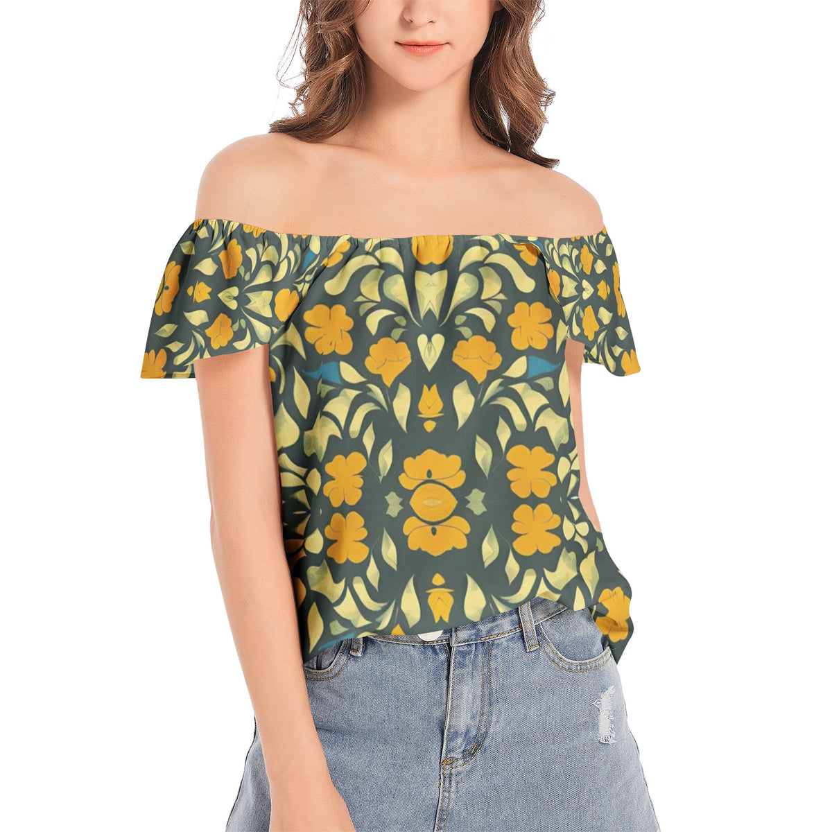 Silver grey white hair inspiration Off The Shoulder Top