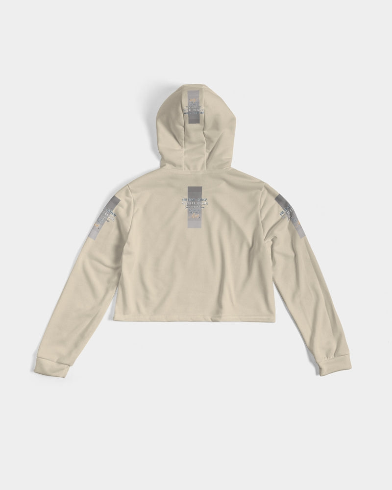 Asian silverfox Women's Cropped Hoodie