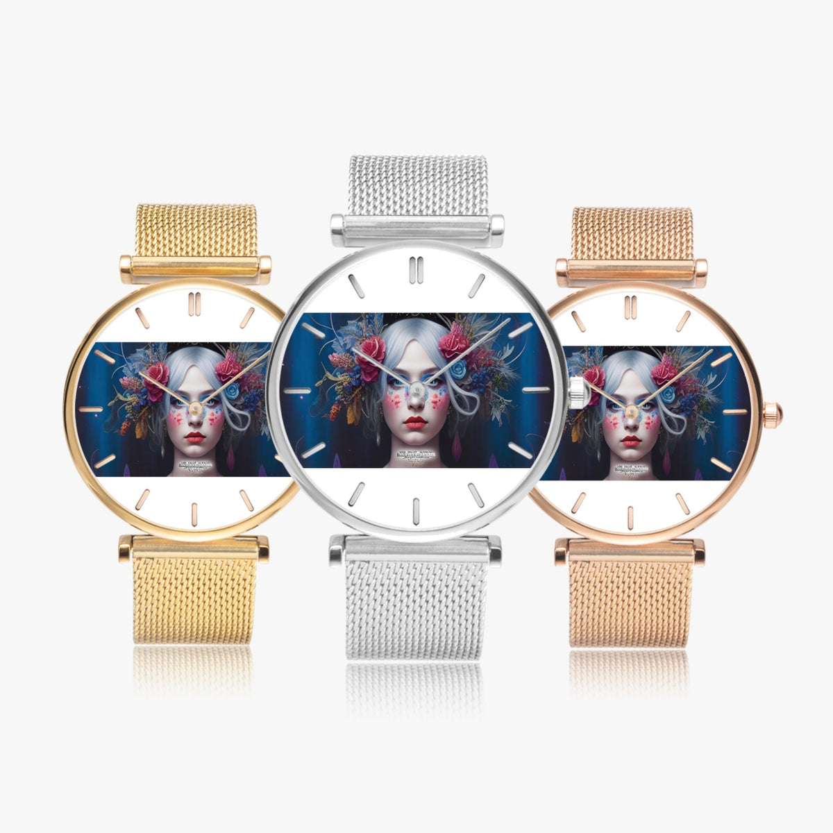 Silver grey white hair inspiration New Stylish Ultra-Thin Quartz Watch (With Indicators)