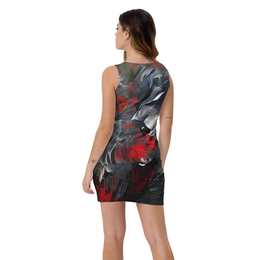 Silver Grey White heir inspiration Sublimation Cut & Sew Dress