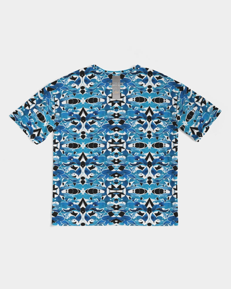 Blue Abstract pattern design Men's Premium Heavyweight Tee