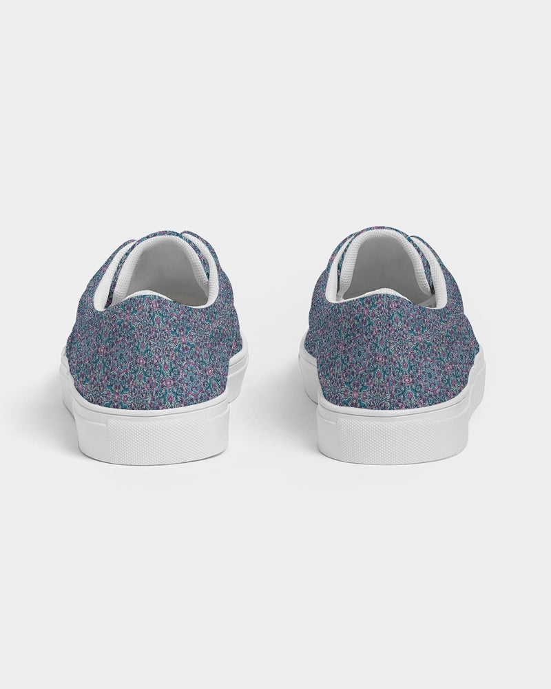 Trainers. blue mosaic Men's Lace Up Canvas Shoe